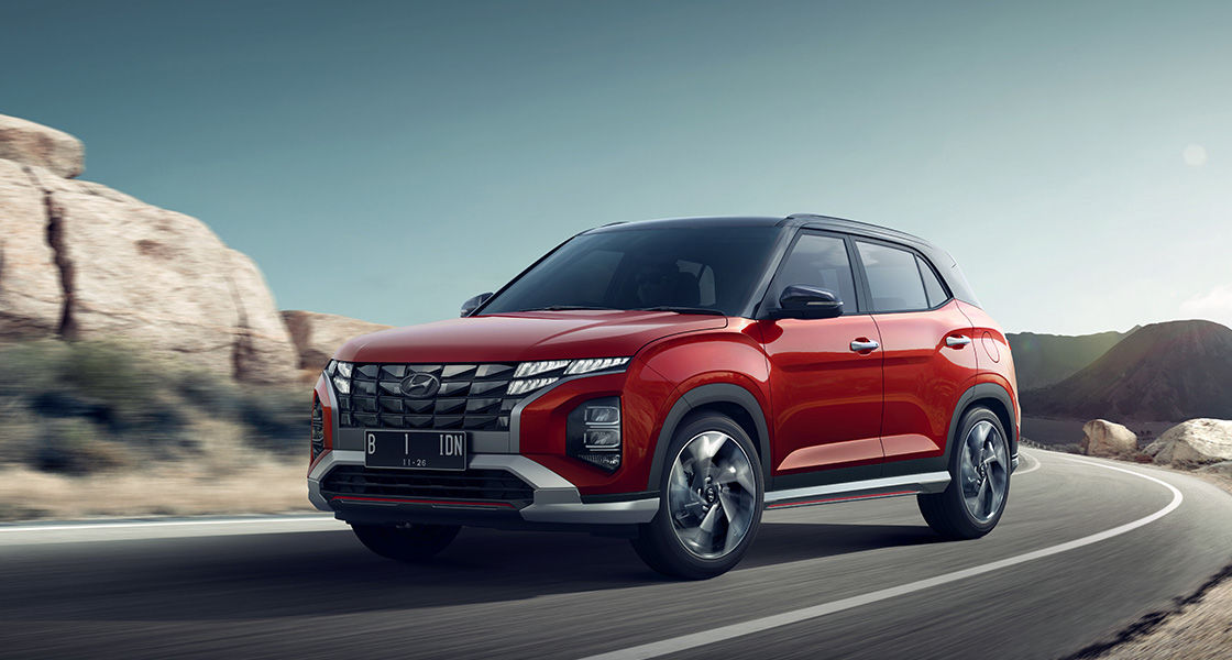 Mobil SUV Hyundai Creta dengan desain eksterior yang dinamis dan modern.