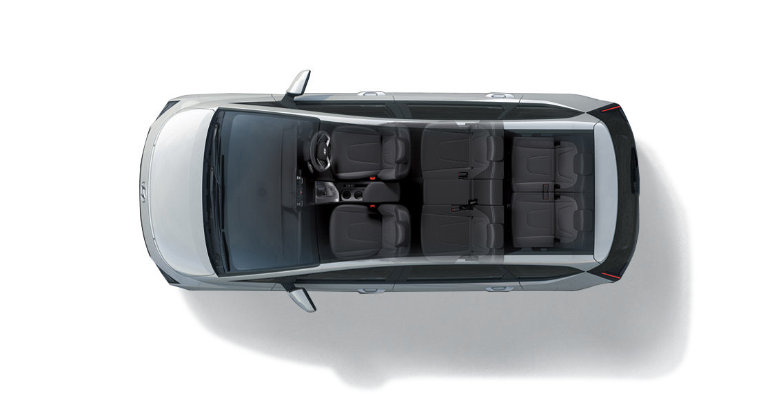 Gambar tampak atas konfigurasi kursi/jok biasa